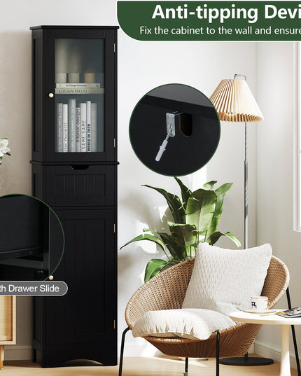 Giantex Freestanding Bathroom Storage Cabinet