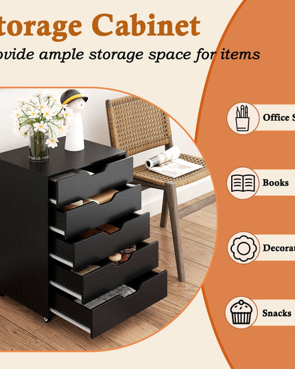 Drawers Cabinet Mobile Lateral Filing Organizer