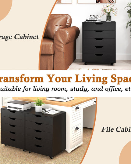 Drawers Cabinet Mobile Lateral Filing Organizer
