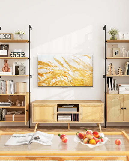 Giantex Ladder Bookshelf with Cabinet