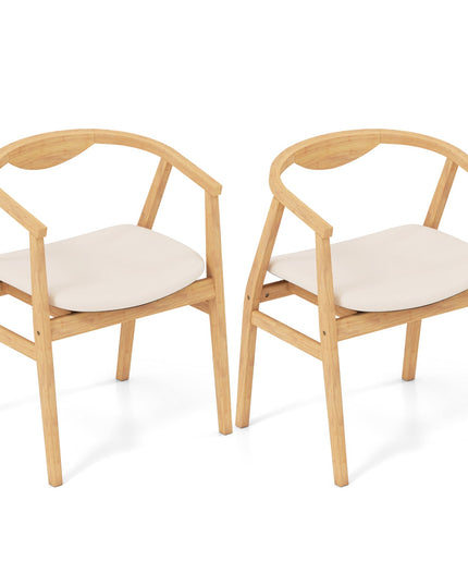 Giantex Modern Mid Century Accent Chair, Made of Fabric, Bamboo