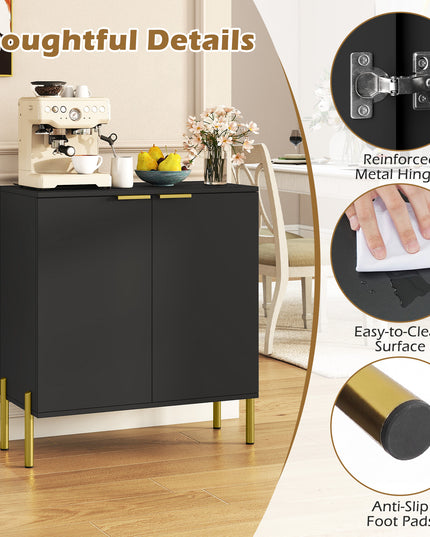 Buffet Giantex avec Rangement, Buffet de Cuisine à 2 Portes avec Armoire de Rangement