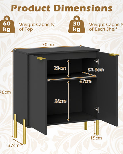Buffet Giantex avec Rangement, Buffet de Cuisine à 2 Portes avec Armoire de Rangement