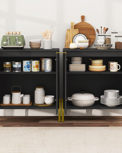 Buffet Giantex avec Rangement, Buffet de Cuisine à 2 Portes avec Armoire de Rangement