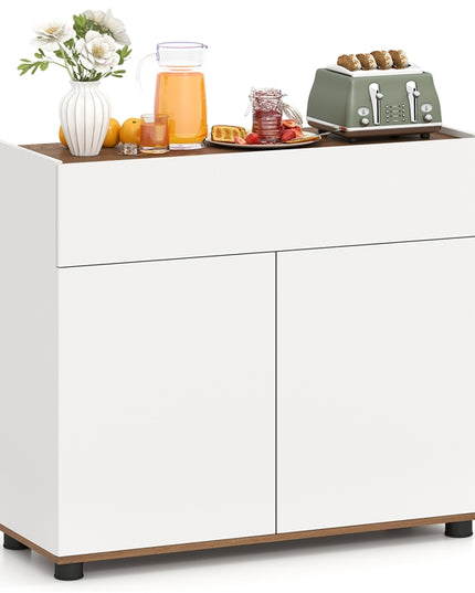 Giantex Sideboard Buffet Cabinet with Storage with Drawer and Push-to-Open Doors
