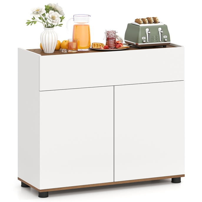 Buffet commode Giantex avec rangement, tiroir et portes à ouverture par pression