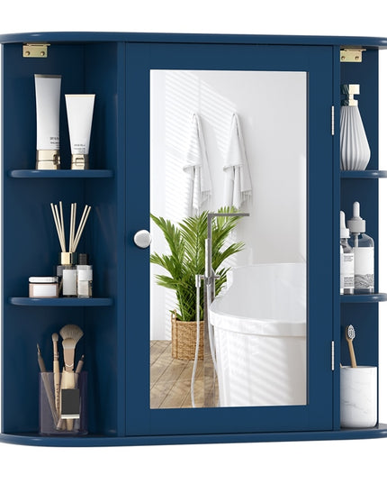 Meuble de salle de bain mural Giantex avec miroir et une porte