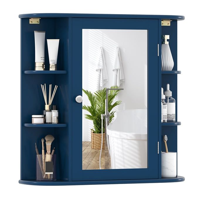 Giantex Mirrored Bathroom Medicine Cabinet - Wall Mounted Bathroom Hanging Cabinet with Single Door