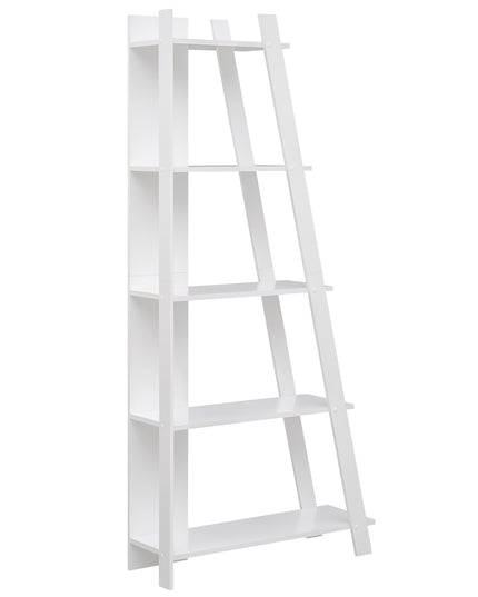 Giantex 4/5-Tier Bookshelf Narrow Wooden Vertical Trapezoidal Bookcase