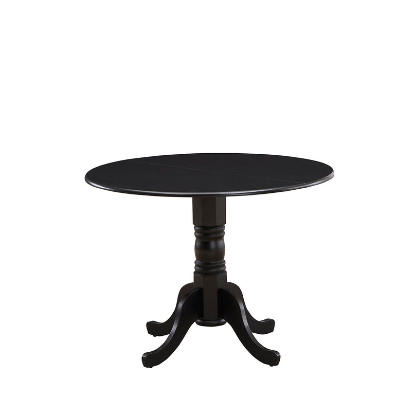 Giantex Wooden Dining Table, Dining Table with 40" D Round Tabletop & Curved Trestle Legs