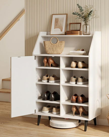 Giantex Shoe Storage Cabinet w/Single-Door for Entryway Hallway Closet Living Room