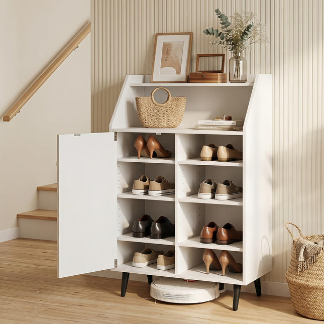 Giantex Shoe Storage Cabinet w/Single-Door for Entryway Hallway Closet Living Room