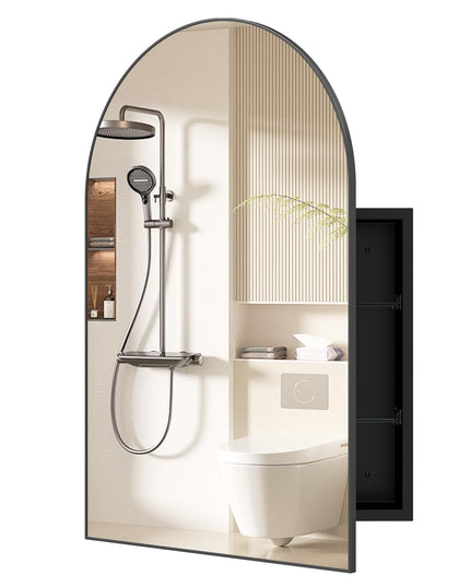 Giantex Medicine Cabinet for Bathroom with Arched Mirror
