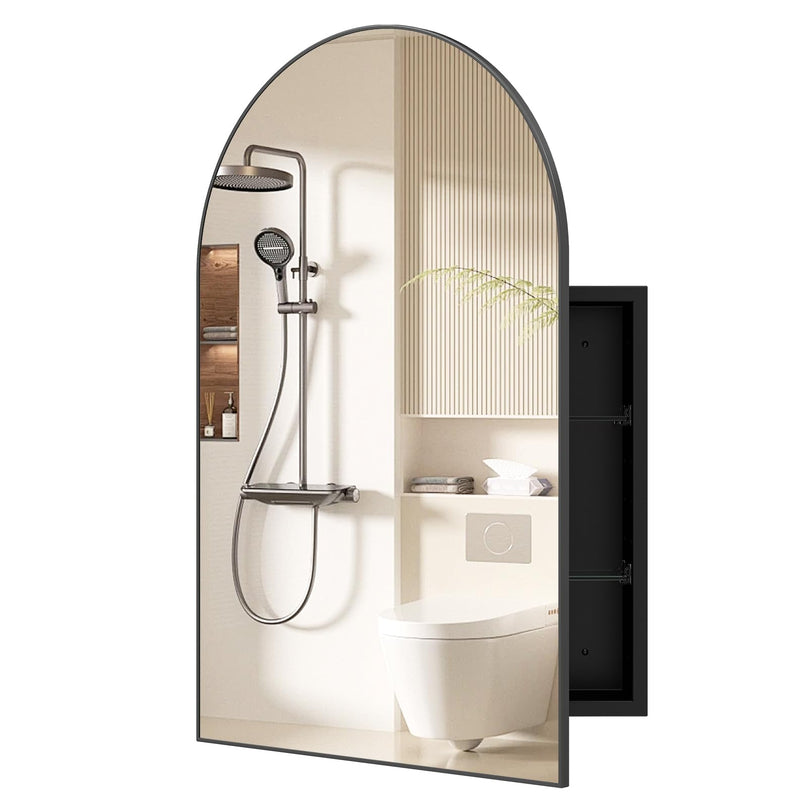 Giantex Medicine Cabinet for Bathroom with Arched Mirror
