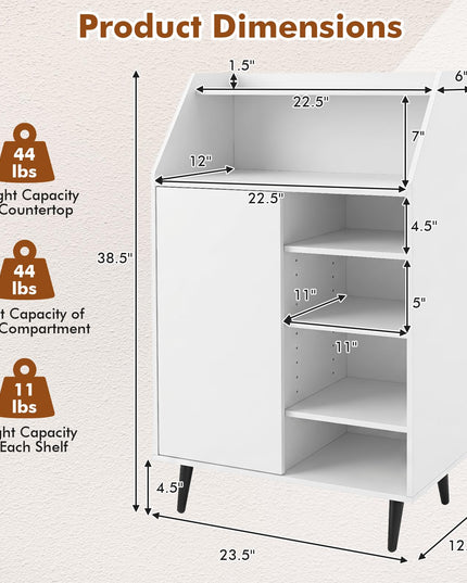 Giantex Shoe Storage Cabinet w/Single-Door for Entryway Hallway Closet Living Room