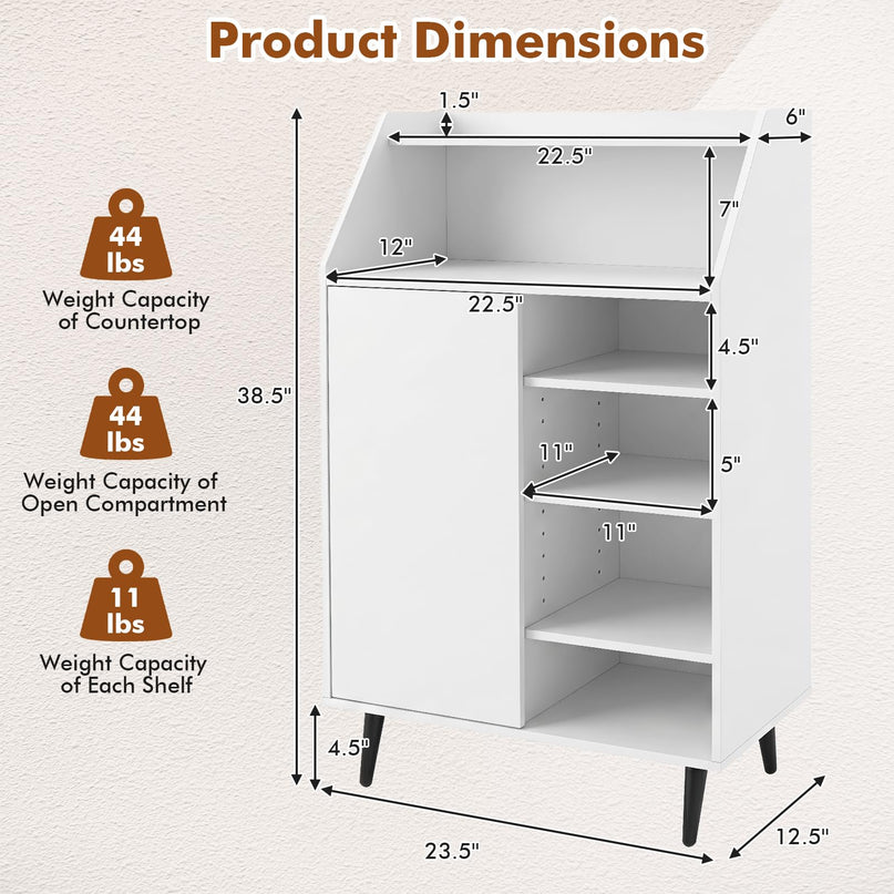 Giantex Shoe Storage Cabinet w/Single-Door for Entryway Hallway Closet Living Room