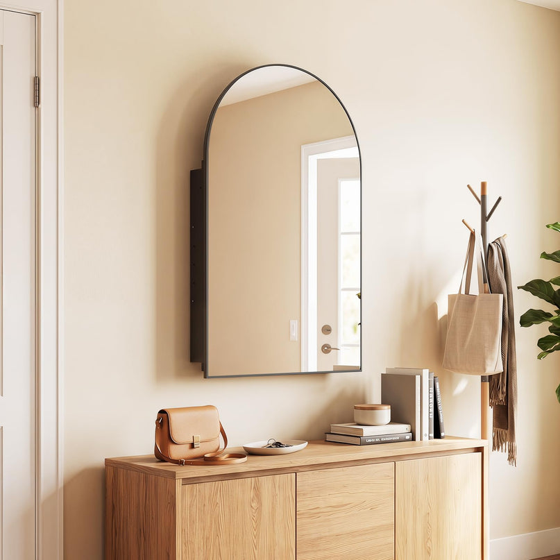 Giantex Medicine Cabinet for Bathroom with Arched Mirror