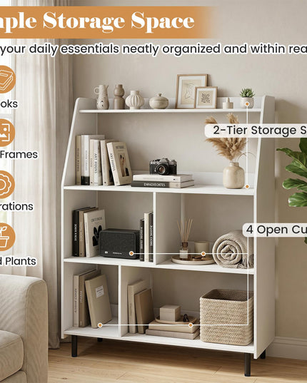 Giantex 5 Cube Storage Organizer with Adjustable Feet & Sturdy Support Legs