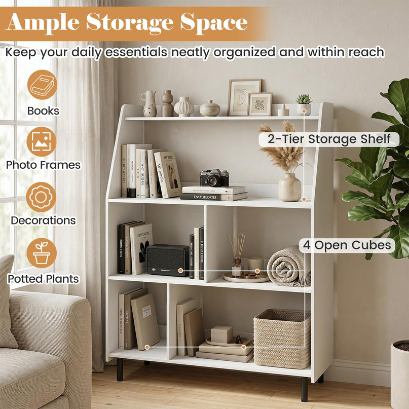 Giantex 5 Cube Storage Organizer with Adjustable Feet & Sturdy Support Legs