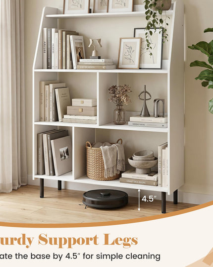 Giantex 5 Cube Storage Organizer with Adjustable Feet & Sturdy Support Legs