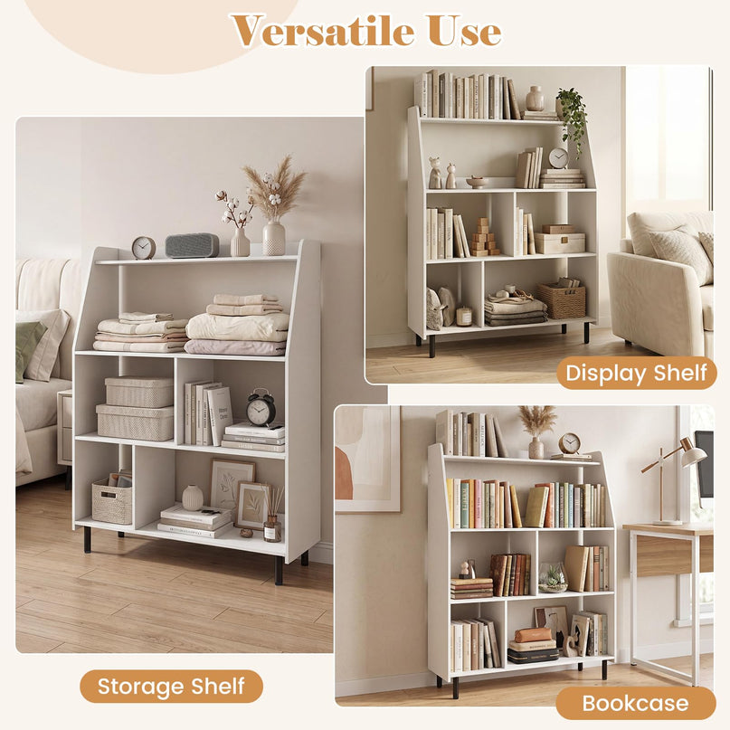Giantex 5 Cube Storage Organizer with Adjustable Feet & Sturdy Support Legs