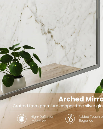 Giantex Medicine Cabinet for Bathroom with Arched Mirror