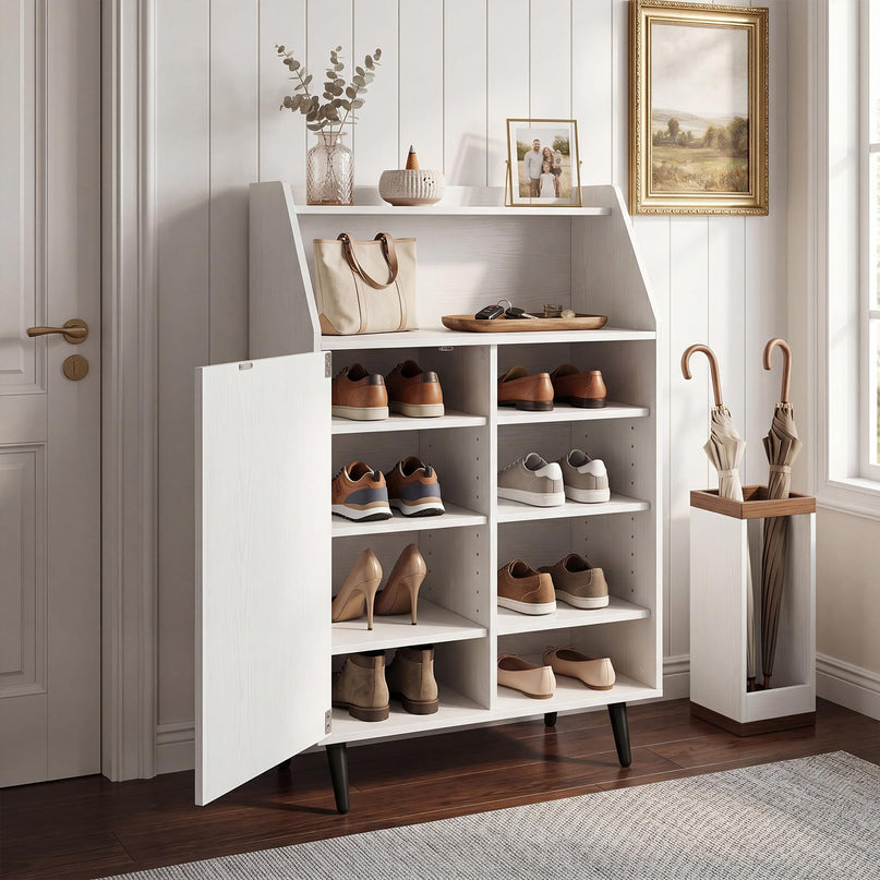 Giantex Shoe Storage Cabinet w/Single-Door for Entryway Hallway Closet Living Room