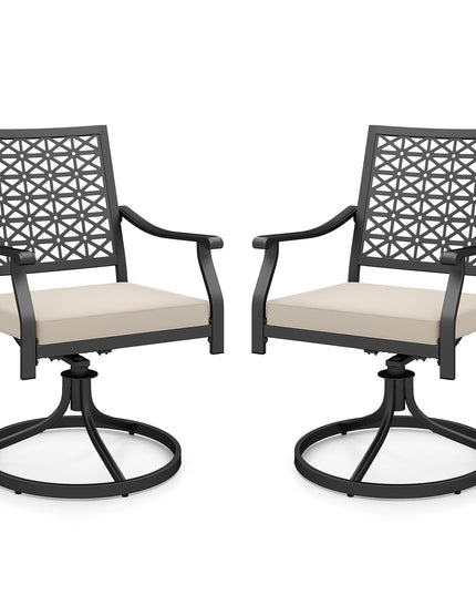Giantex 2 or 4 Pack Swivel Outdoor Chairs, Patio Dining Rocking Chairs