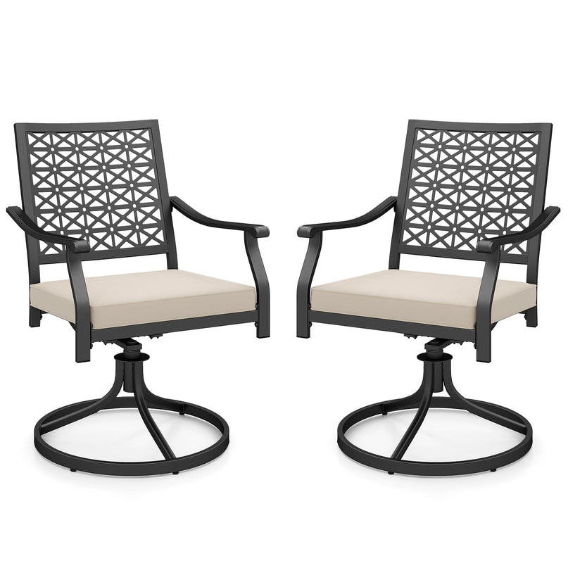 Giantex 2 or 4 Pack Swivel Outdoor Chairs, Patio Dining Rocking Chairs