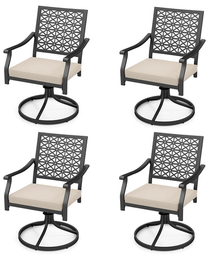 Giantex 2 or 4 Pack Swivel Outdoor Chairs, Patio Dining Rocking Chairs