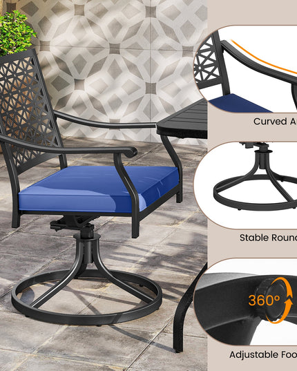 Giantex 2 or 4 Pack Swivel Outdoor Chairs, Patio Dining Rocking Chairs