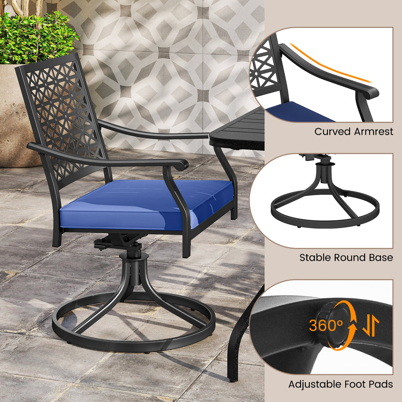 Giantex 2 or 4 Pack Swivel Outdoor Chairs, Patio Dining Rocking Chairs