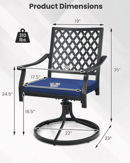 Giantex 2 or 4 Pack Swivel Outdoor Chairs, Patio Dining Rocking Chairs