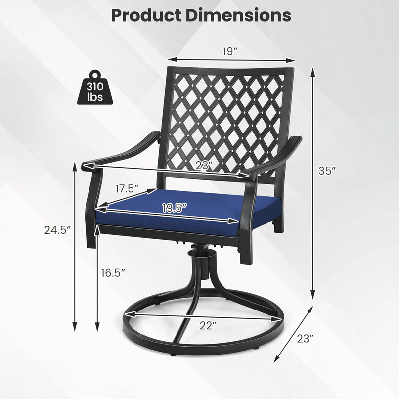 Giantex 2 or 4 Pack Swivel Outdoor Chairs, Patio Dining Rocking Chairs