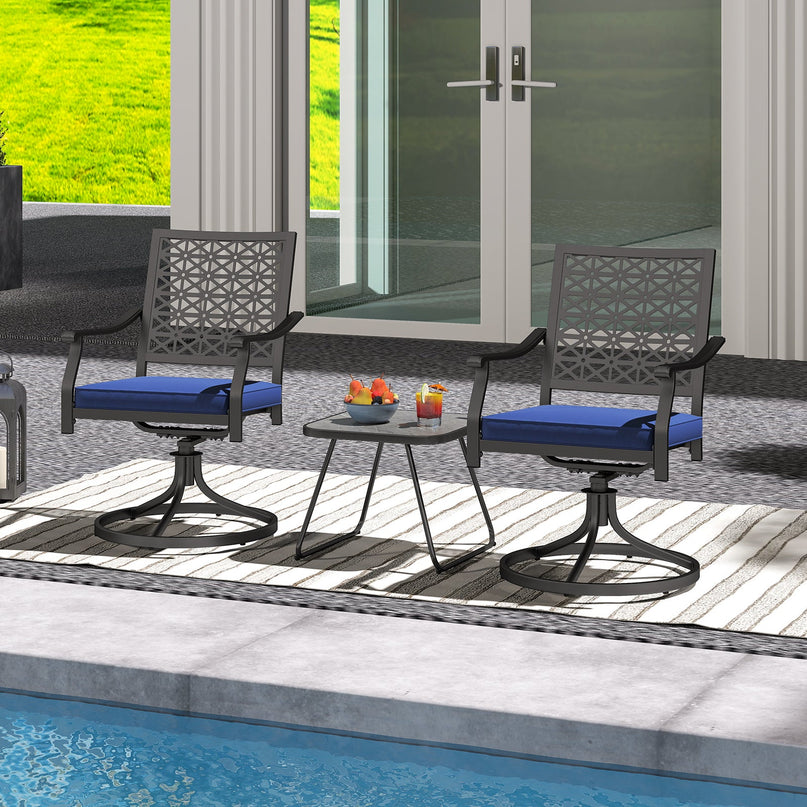 Giantex 2 or 4 Pack Swivel Outdoor Chairs, Patio Dining Rocking Chairs