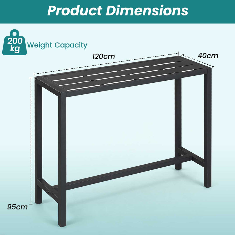 Giantex Outdoor Rectangle Bar Table with Counter Height