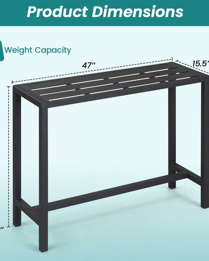 Table de bar rectangulaire d'extérieur Giantex à hauteur de comptoir