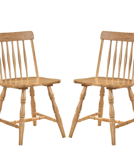 Giantex Windsor Dining Chairs Set of 2/4 with Turned Legs Curved Spindle Back & Contoured Sat