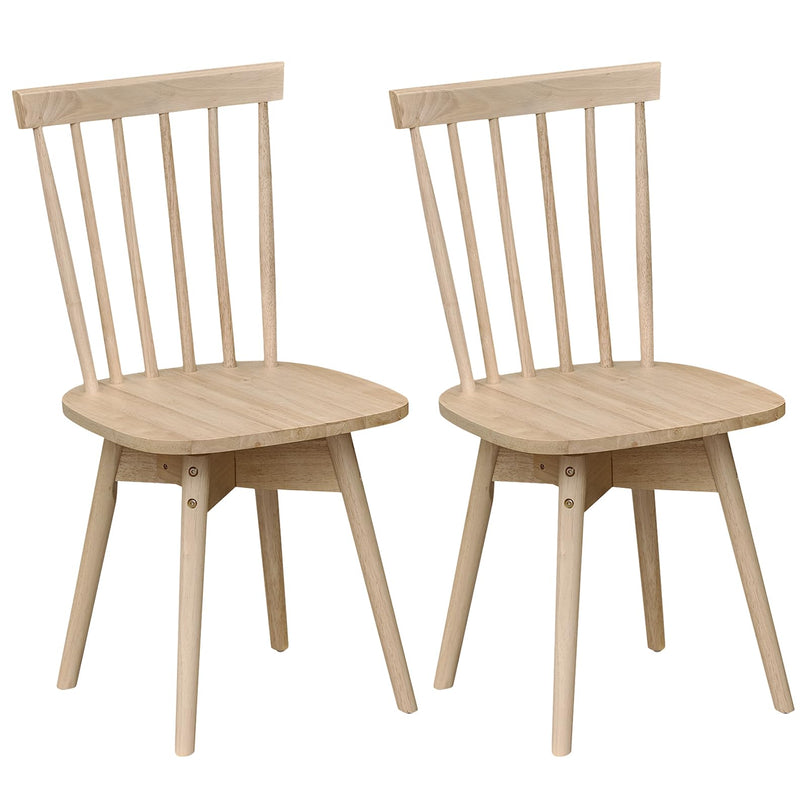 Giantex Windsor Dining Chairs Set of 2/4 with Swivel Seat & Spindle Back