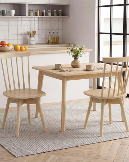 Giantex Windsor Dining Chairs Set of 2/4 with Swivel Seat & Spindle Back