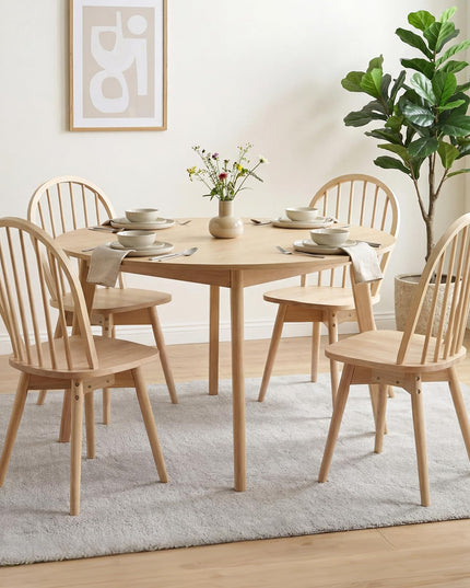 Giantex Windsor Dining Chairs Farmhouse Swivel Kitchen Chairs with Spindle Back Set of 2/4