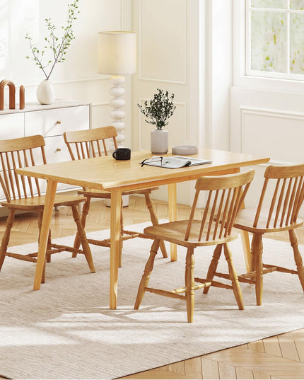 Giantex Windsor Dining Chairs Set of 2/4 with Turned Legs Curved Spindle Back & Contoured Sat