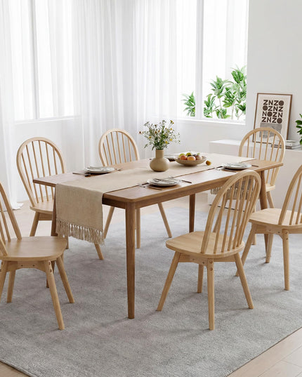 Giantex Windsor Dining Chairs Farmhouse Swivel Kitchen Chairs with Spindle Back Set of 2/4