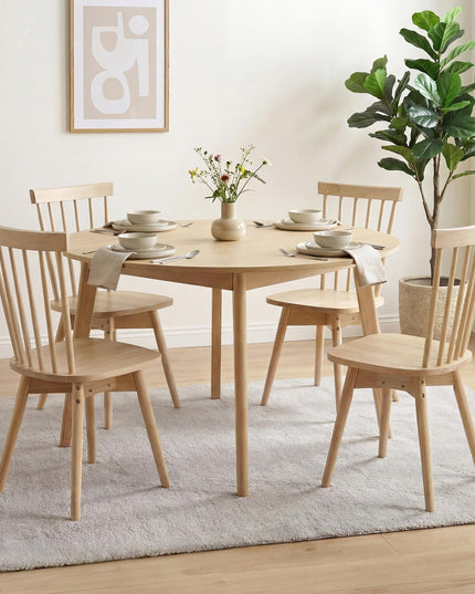 Giantex Windsor Dining Chairs Set of 2/4 with Swivel Seat & Spindle Back