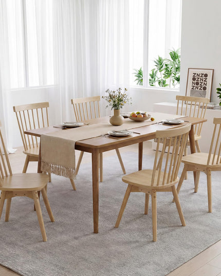 Giantex Windsor Dining Chairs Set of 2/4 with Swivel Seat & Spindle Back