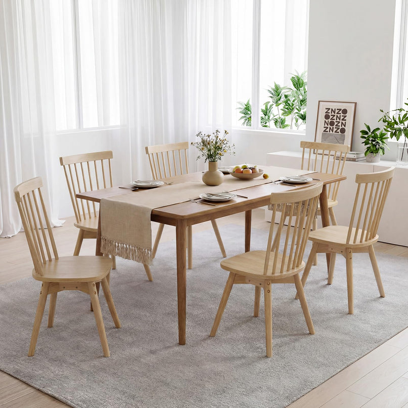 Giantex Windsor Dining Chairs Set of 2/4 with Swivel Seat & Spindle Back