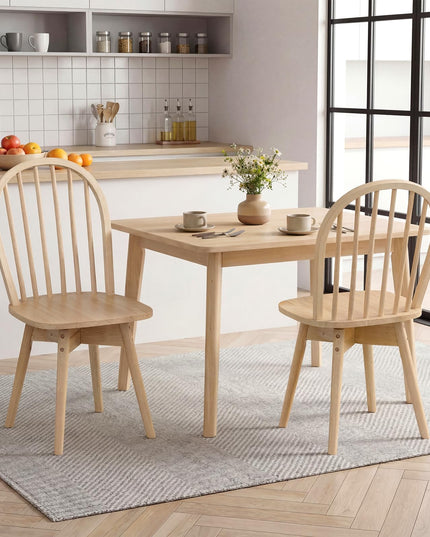 Giantex Windsor Dining Chairs Farmhouse Swivel Kitchen Chairs with Spindle Back Set of 2/4