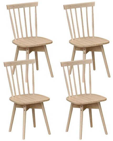 Giantex Windsor Dining Chairs Set of 2/4 with Swivel Seat & Spindle Back