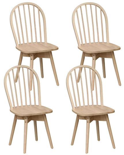 Giantex Windsor Dining Chairs Farmhouse Swivel Kitchen Chairs with Spindle Back Set of 2/4