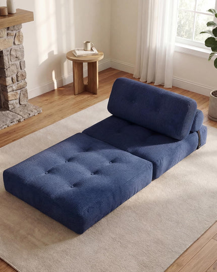 Giantex Folding Sofa Bed with Pillow Corduroy Cover & Fixing Straps